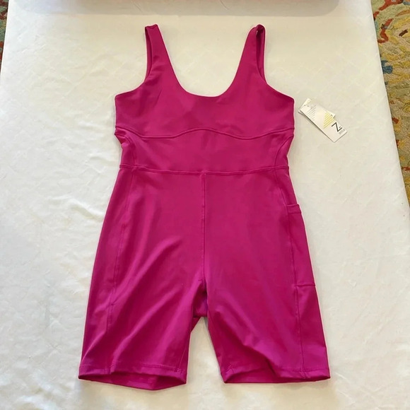 Z by Zella Pink Plumier‎ Rise Together Romper Bodysuit Large NWT new with tags - Picture 1 of 4